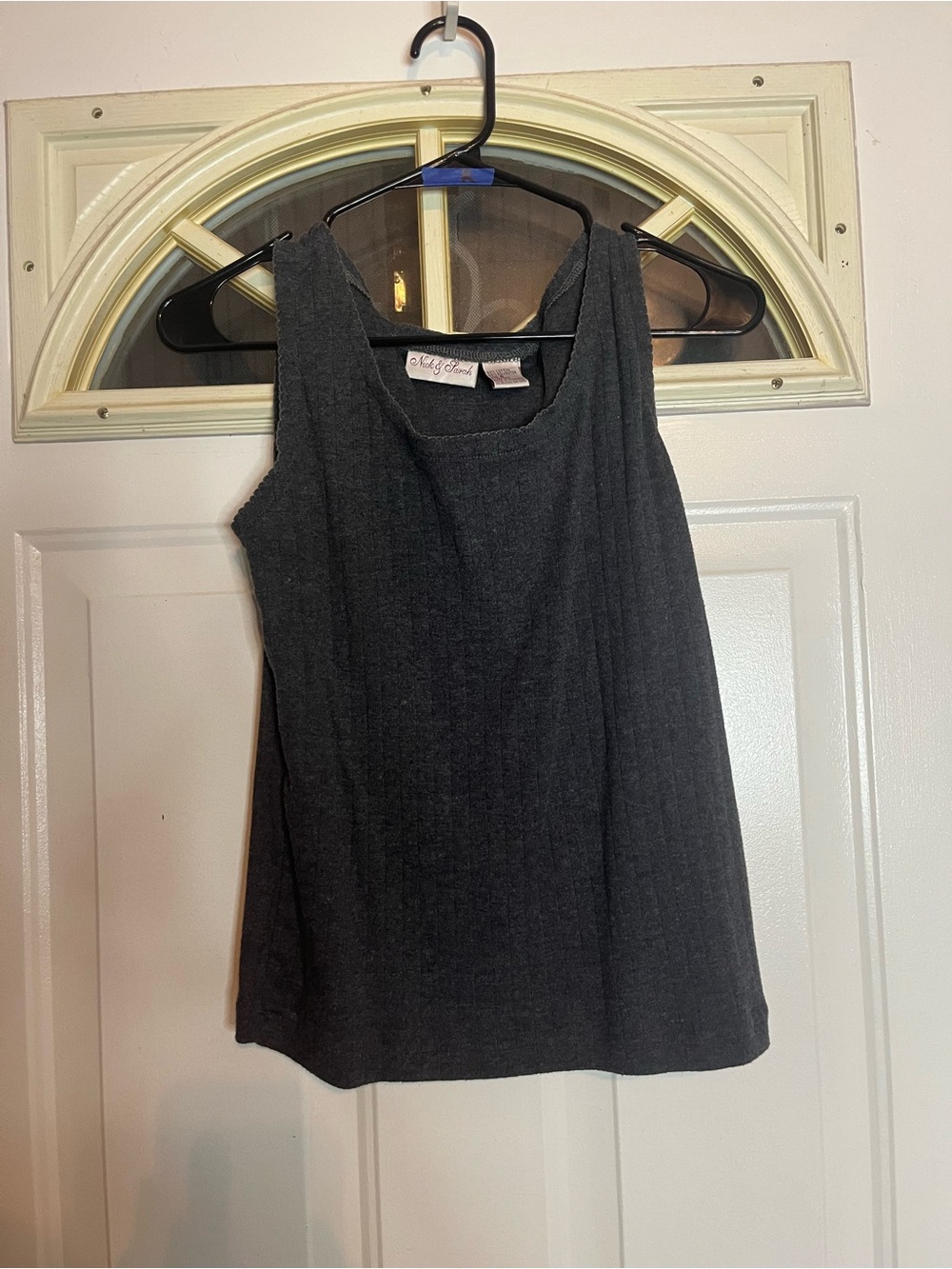 Vintage Nick & Sarah brand Charcoal Ribbed Tank
